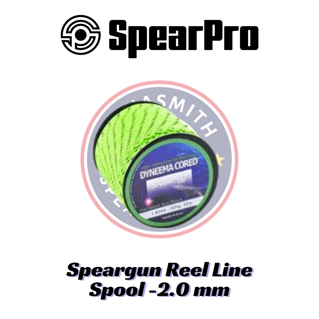 Speargun Reel Line Bulk 2.0 mm 250lb, 115 Kg(Neon Green / White)Price per Foot