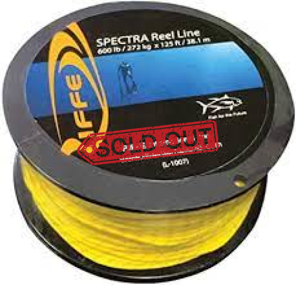 Riffe N.f. Horizontal Reel (No Line) 600 Lb. Spectra Line - Spool Of 125 Ft. For Low-Profile