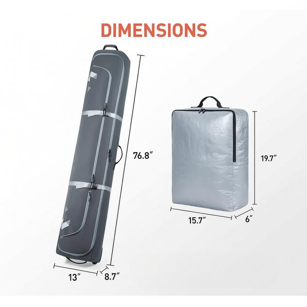 BorCeLLe Rolling Speargun Bag and Gear Bag Combo - Fully Padded  Bag with Wheels for Air Travel