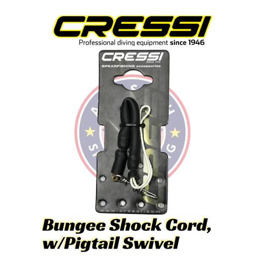 Cressi Bungee Shock Cord, w/Pigtail Swivel