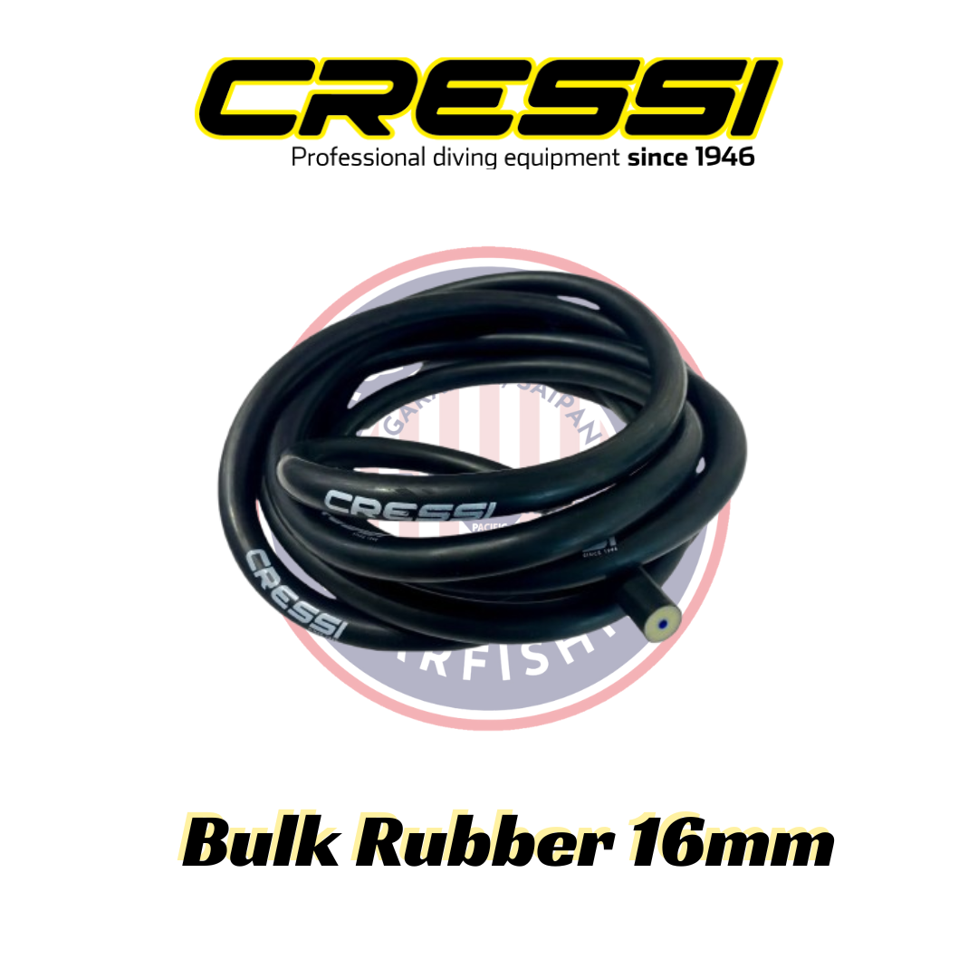 Cressi Bulk Rubber 16mm Black (per inch)