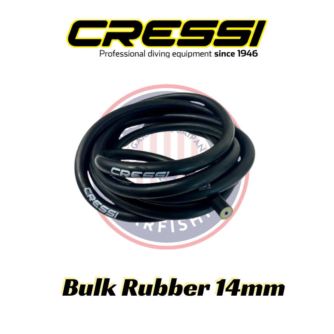 Cressi Bulk Rubber 14mm Black (per inch)