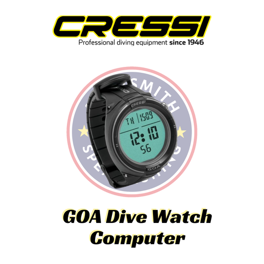 Cressi Goa Dive Watch Computer 4 Programs - Freediving, Scuba/Nitrox, Gage | Made in Italy