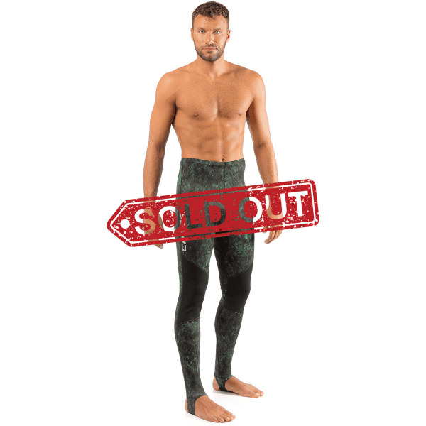 Cressi Cobia Green Camo Hooded Rash Guard - Neoprene Padded Chest Pants L Wetsuit / Rashguard