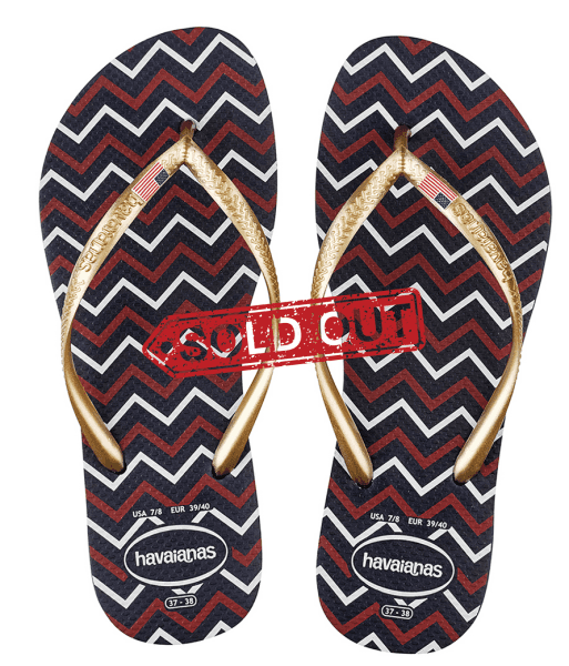 Slim Americana Navy Sandals