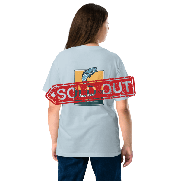 Wahoo On Back Lightweight Cotton T-Shirt Light Blue / S