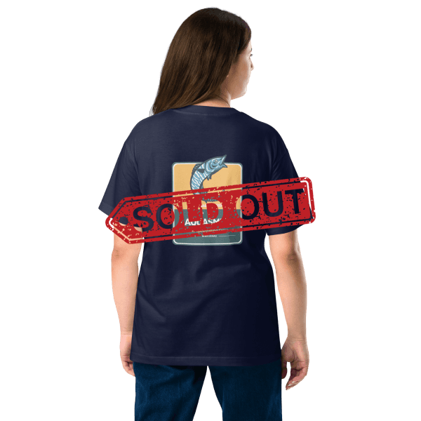 Wahoo On Back Lightweight Cotton T-Shirt Navy Blue / S
