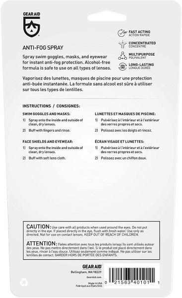 Gear Aid Anti-Fog Spray Masks