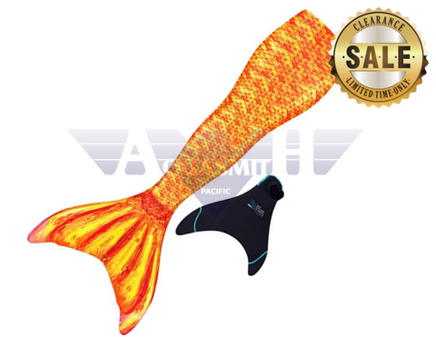 Mermaid Tails With Monofin (Orange) Fins