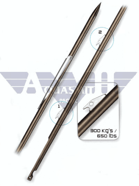 Omer America Shafts 6.5Mm/6.75Mm W/ 3-Shark Fin Tab Spearshafts